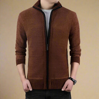 Ganti Zip Cardigan | Men's Smart Casual Knitted Jacket with Zip and Collar