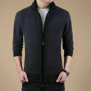 Ganti Zip Cardigan | Men's Smart Casual Knitted Jacket with Zip and Collar