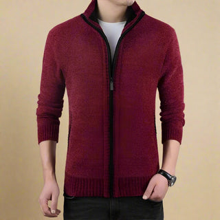 Ganti Zip Cardigan | Men's Smart Casual Knitted Jacket with Zip and Collar