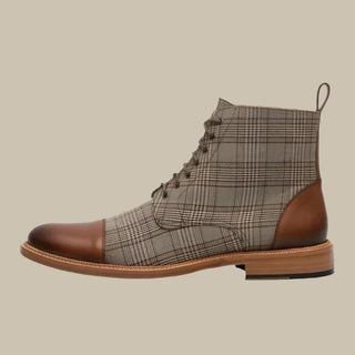 Floris Boots | Luxury checkered premium boots for men with laces