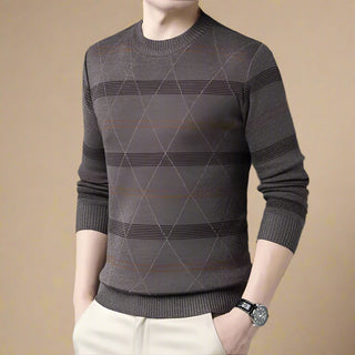 Ganti Jumper | Men's Casual knitted smart striped sweater with crew neck