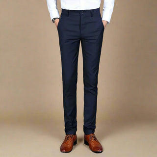 Trousers | Non-iron casual smart trousers with stretch for men | Slim fit