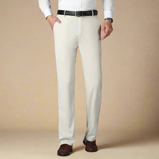 Trousers | Non-iron casual smart trousers with stretch for men | Regular fit