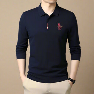 Polo Club Sweater | Casual Long Sleeve Polo for Men