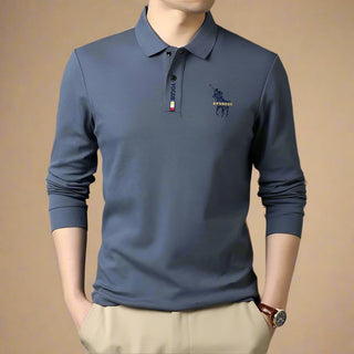 Polo Club Sweater | Casual Long Sleeve Polo for Men