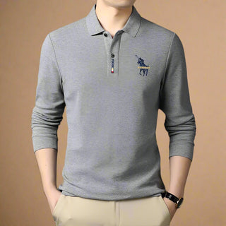 Polo Club Sweater | Casual Long Sleeve Polo for Men