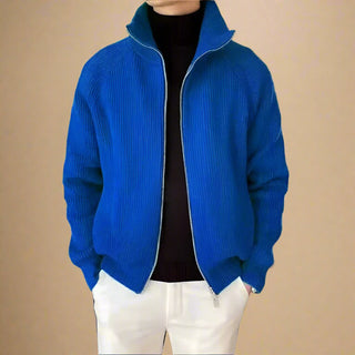 Ganti Zip Cardigan | Men's Casual Knitted Cardigan with Zip and High Collar