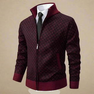 Ganti Zip Cardigan | Men's Business Casual Wool Jacket with Zip and Collar