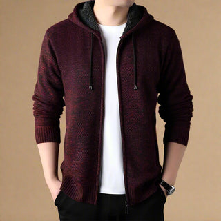 Ganti Zip Hoodie | Men's Casual Chic Knitted Jacket with Zip and Hood