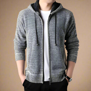 Ganti Zip Hoodie | Men's Casual Chic Knitted Jacket with Zip and Hood