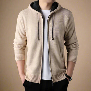 Ganti Zip Hoodie | Men's Casual Chic Knitted Jacket with Zip and Hood