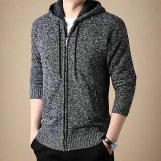 Ganti Zip Hoodie | Men's Casual Chic Knitted Jacket with Zip and Hood