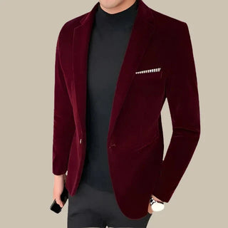 Ganti Velvet Blazer Men | Stylish Italian Slim Fit Velvet Blazer