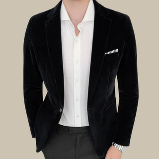 Ganti Velvet Blazer Men | Stylish Italian Slim Fit Velvet Blazer