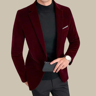 Ganti Velvet Blazer Men | Stylish Italian Slim Fit Velvet Blazer