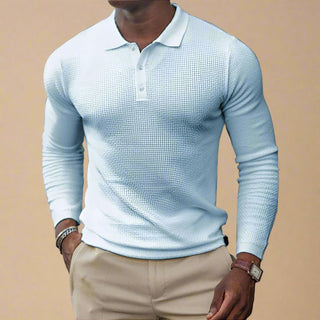 Business Casual Gebreide Longsleeve Polo