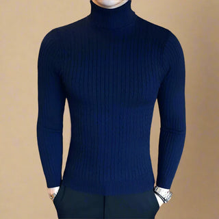 Turtleneck Sweater | Mens Business Casual Knitted Cable Jumper