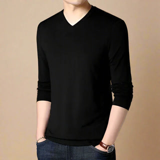 V-neck Jumper | Business Casual Knitted Smart Sweater for Men