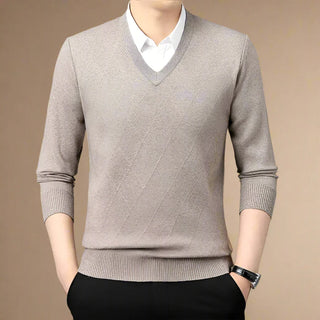 V-neck Jumper | Business Casual Warm Sweater for Men