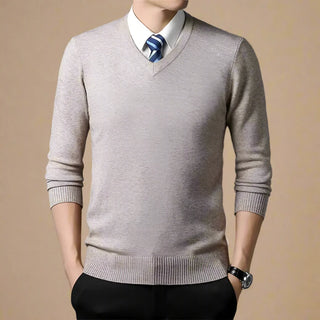 V-neck Jumper | Business Casual Warm Sweater for Men