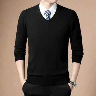 V-neck Jumper | Business Casual Warm Sweater for Men