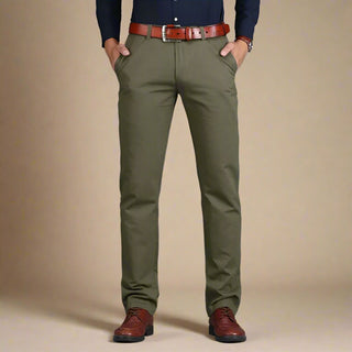 Chino Trousers | Casual Business Cotton Trousers for Men | Regular Fit