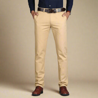 Chino Trousers | Casual Business Cotton Trousers for Men | Regular Fit