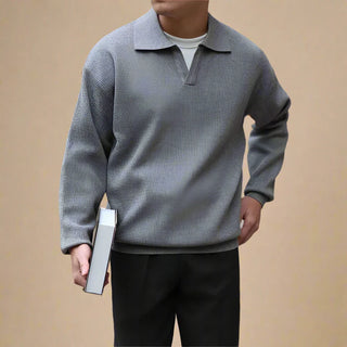 Polo Sweater | Casual Stylish Knitted Long Sleeve Polo for Men