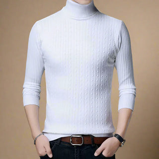 Turtleneck | Mens Casual Chic Knitted Cable Jumper