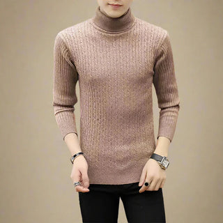 Turtleneck | Mens Casual Chic Knitted Cable Jumper