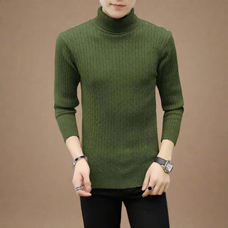 Turtleneck | Mens Casual Chic Knitted Cable Jumper