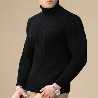 Turtleneck | Mens Casual Chic Knitted Cable Jumper