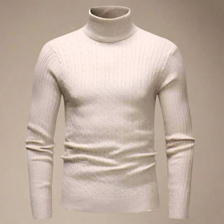 Turtleneck | Mens Casual Chic Knitted Cable Jumper