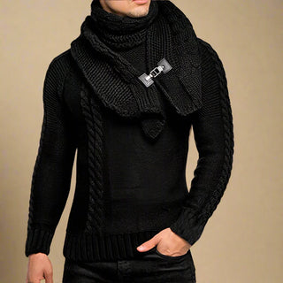 Turtleneck | Mens Casual Chunky Knitted Cable Jumper