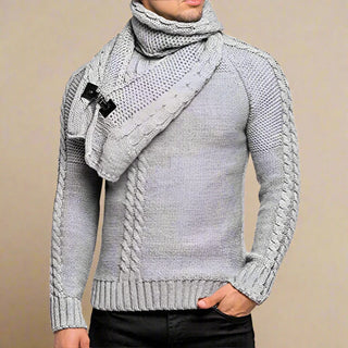 Turtleneck | Mens Casual Chunky Knitted Cable Jumper