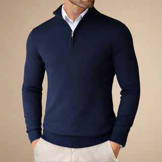 Half Zip Funnel Neck | Business Casual Half Zip Jumper for Men