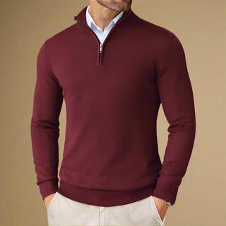 Half Zip Funnel Neck | Business Casual Half Zip Jumper for Men