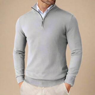 Half Zip Funnel Neck | Business Casual Half Zip Jumper for Men