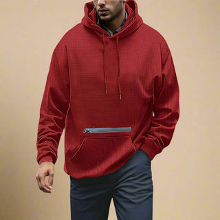 Hoodie | Casual Oversized Waffle Pattern Hoodie for Men