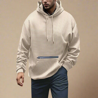 Hoodie | Casual Oversized Waffle Pattern Hoodie for Men