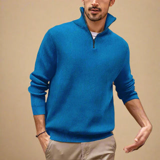 Half Zip Jumper | Casual Trendy Half Zip Funnel Neck for Men