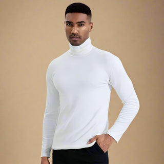 Turtleneck | Mens Casual Thin Warm Jumper with Stretch