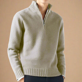 Half Zip Jumper | Casual Knit Half Zip Funnel Neck for Men