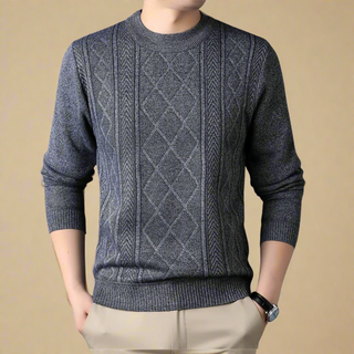 Ganti Jumper | Men's Casual knitted cable sweater with crew neck