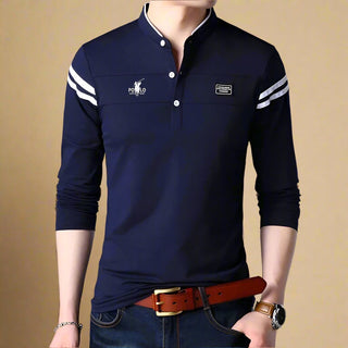 Polo Club | Casual Long Sleeve Polo for Men