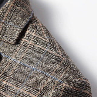 Ganti Blazer | Classic checked vintage blazer with button closure for men