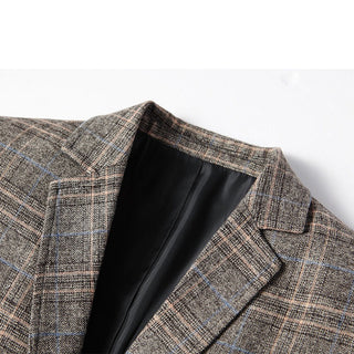 Ganti Blazer | Classic checked vintage blazer with button closure for men