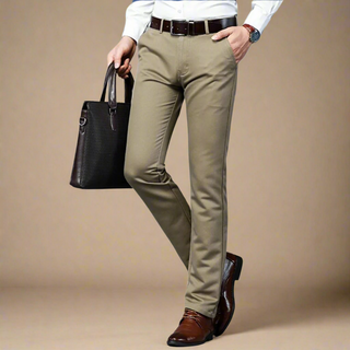 Chino Trousers | Formal Cotton Trousers for Men | Regular Fit