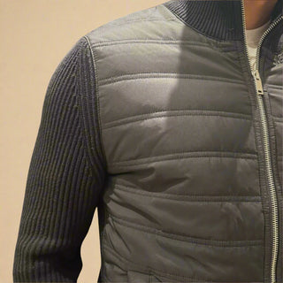 Ganti Hybrid Jacket | Men's Jacket with Knitted Sleeves and Quilted Chest