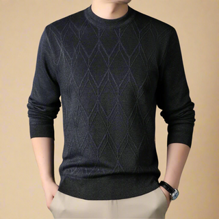 Ganti Jumper | Men's Casual checkered smart sweater with light fleece lining